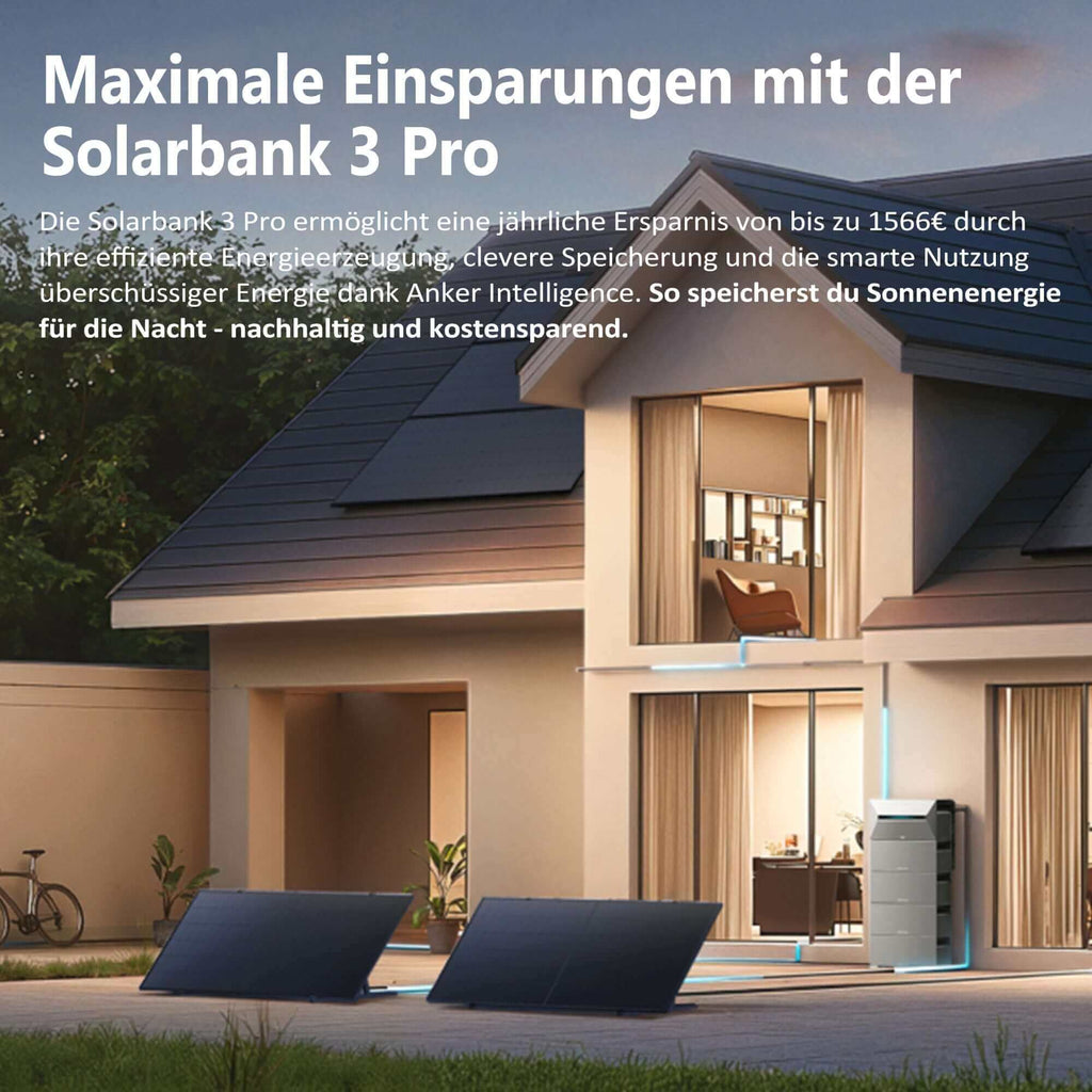 Anker SOLIX Solarbank 3 E2700 Pro 2700 Wh Speicherlösung für Solarstrom Zuhause