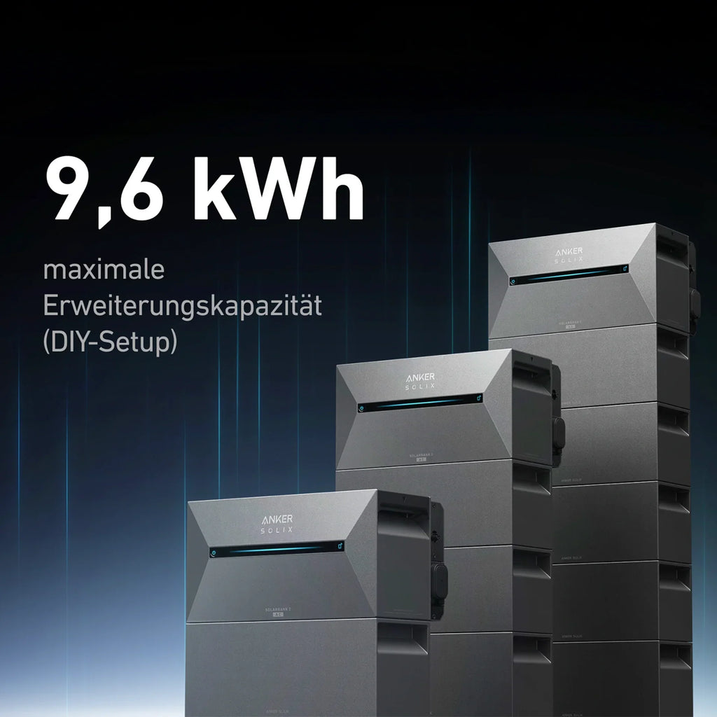 Anker SOLIX Solarbank 2 E1600 AC modular erweiterbarer Akku Speicher bis 9,6 kWh