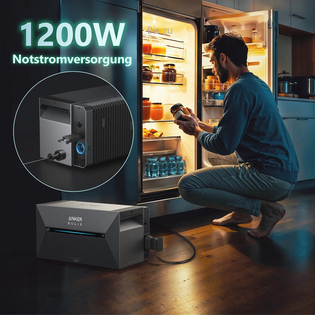 Anker SOLIX Solarbank 2 E1600 AC Anschluss mit Steckdose für Solarstromspeicher